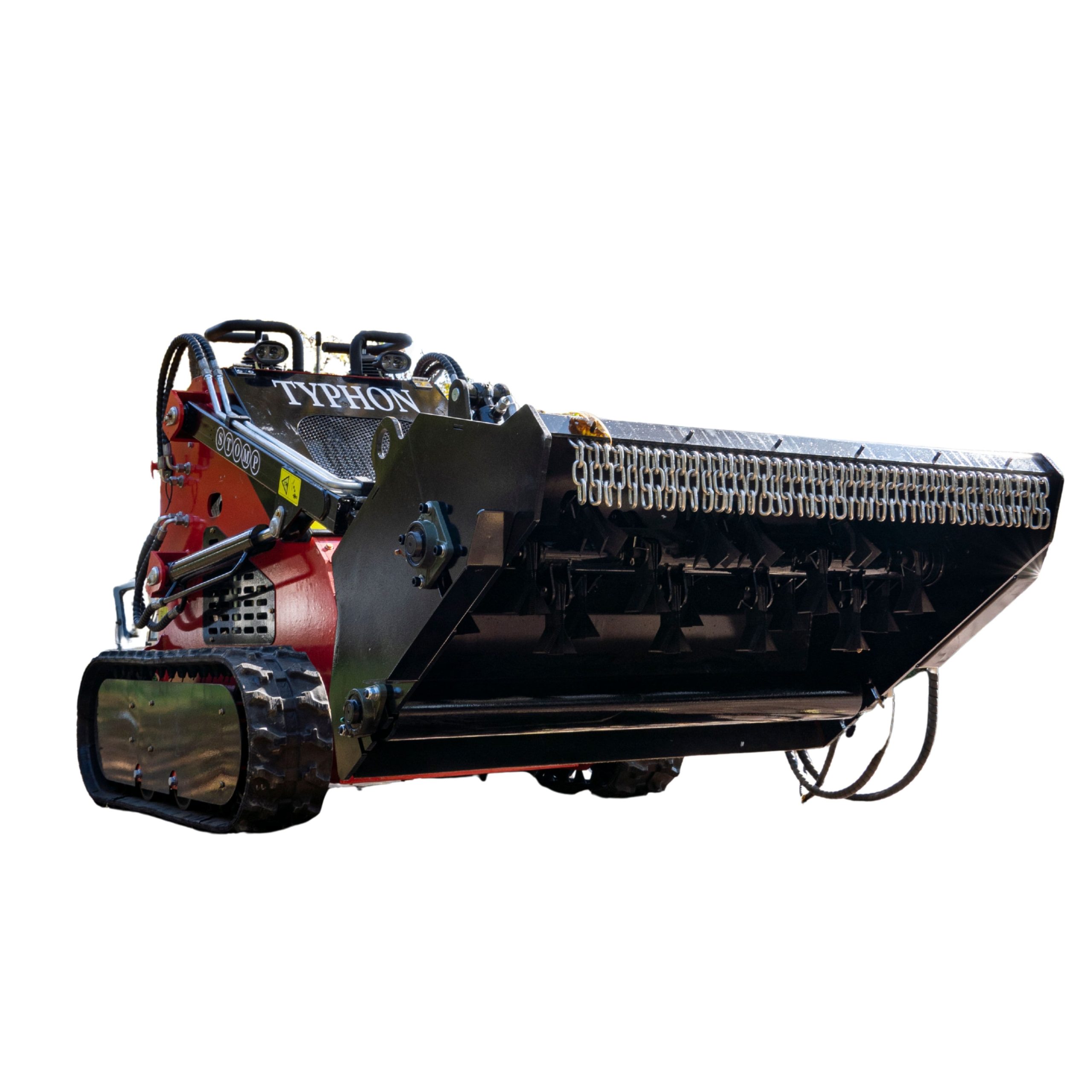 1450mm Heavy Duty Flail Mower Attachment 19 Teeth for TYPHON Mini Skid Steer 2 TYPHON Mini Skid Steer