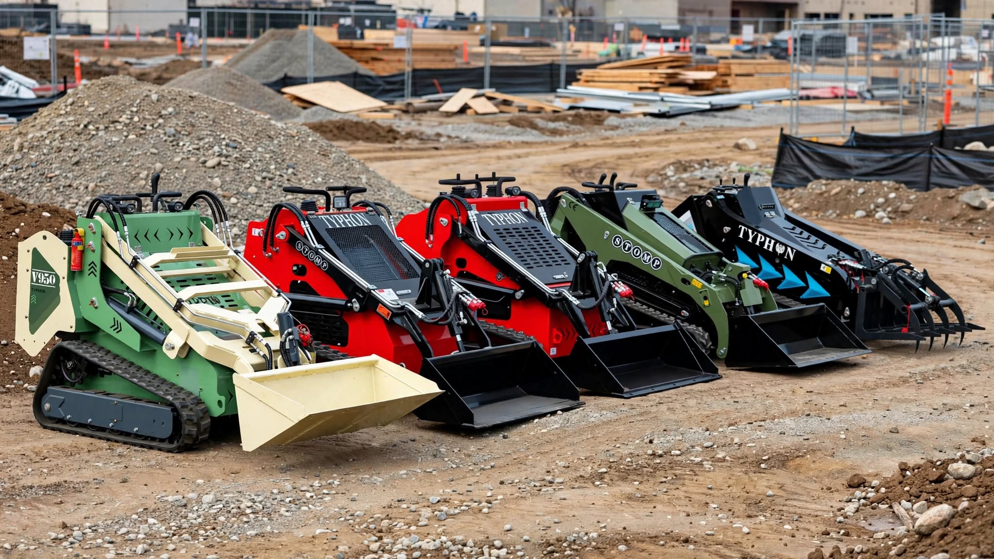 The TYPHON STOMP V950 moving soil efficiently on a job site